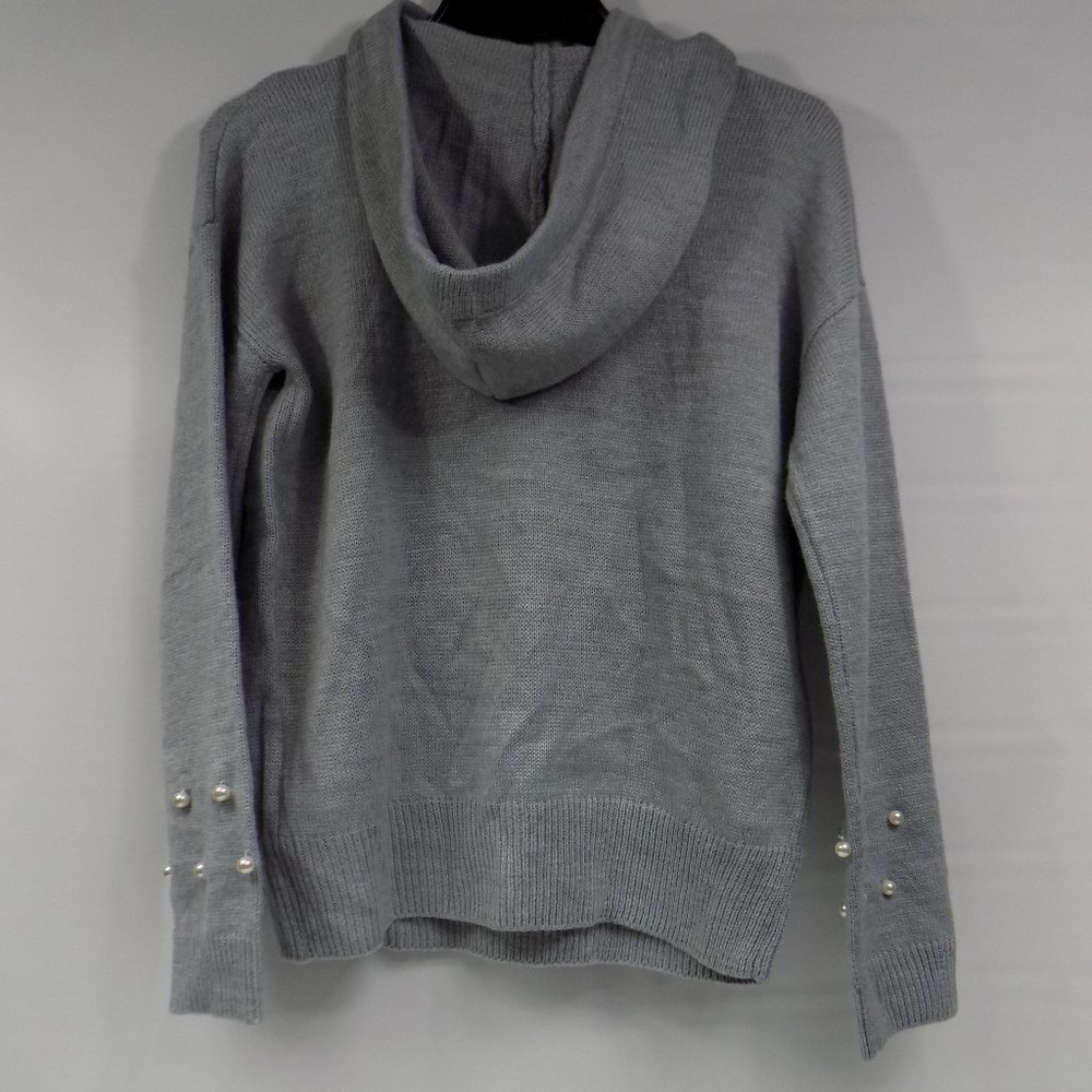Juicy Couture Heather Cozy Peral Trimmed Hoodie Sweater Size M NEW WITH TAGS - Picture 4 of 8